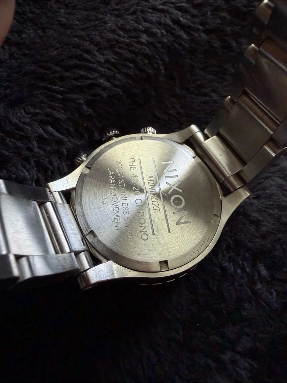 Nixon - 42-20 Silver Watch with Rose Gold Crystals (Needs Battery)